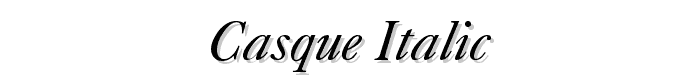 Casque Italic font